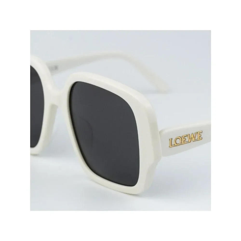 Loewe Women Sunglasses Ivory Smoke Square LW40134U 25A NEW AUTHENTIC